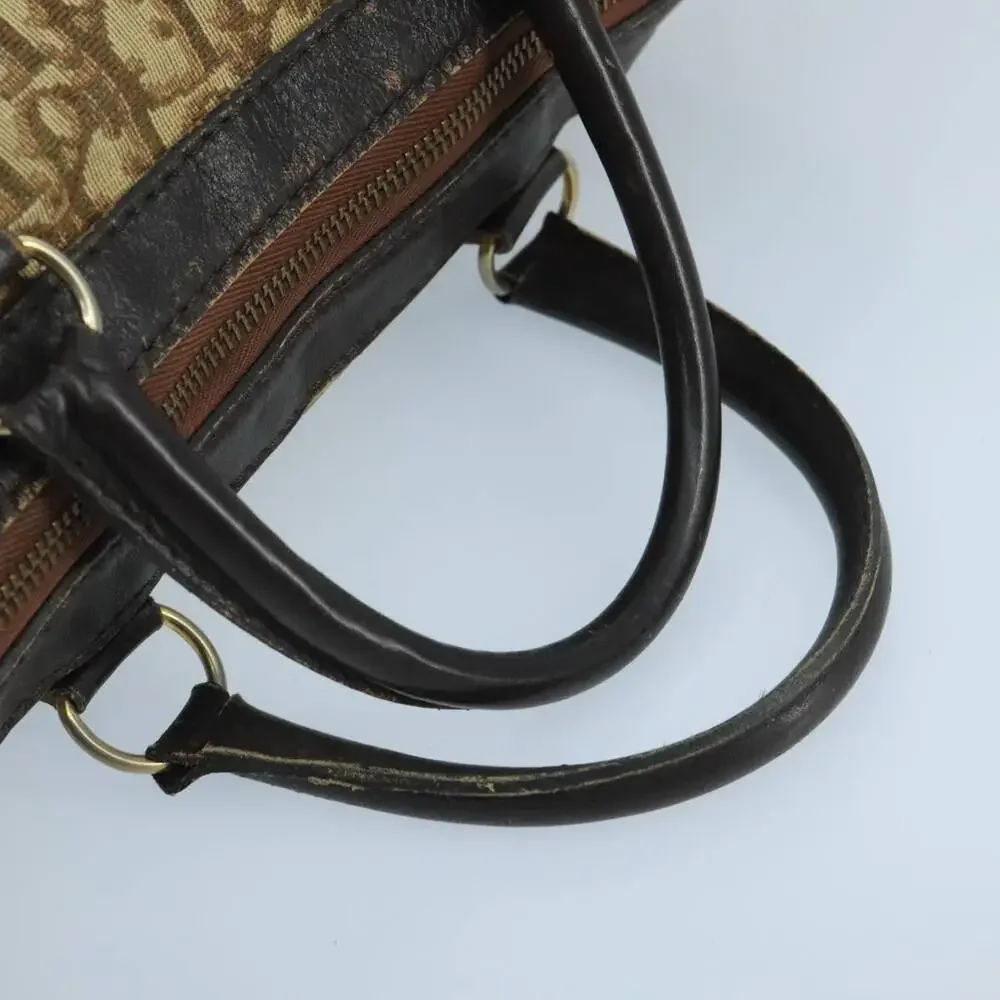 DIOR Trotter Canvas Boston Bag Brown